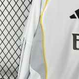 25-26 Real Madrid Home Long Sleeve Fans Jersey/25-26皇马主场长袖，球迷版