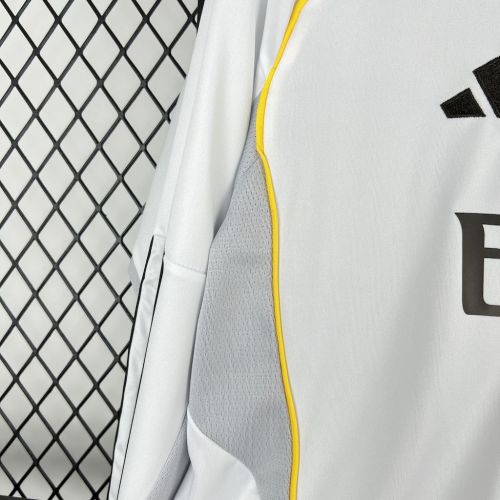 25-26 Real Madrid Home Long Sleeve Fans Jersey/25-26皇马主场长袖，球迷版