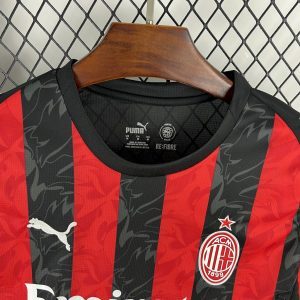 25-26 AC Milan Home Long Sleeve Fans Jersey/25-26 AC米兰主场长袖，球迷版
