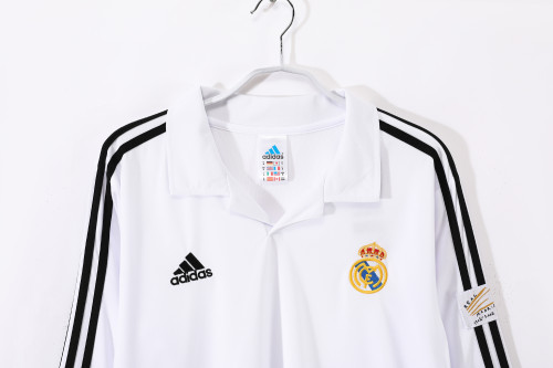 02-03 Real Madrid Home Retro Long Sleeve jersey/02-03皇马主场长袖