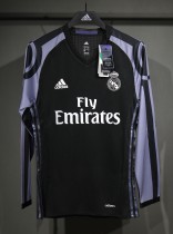 16-17 Real Madrid Third Player Long Sleeve Retro Jersey/16-17 皇马第二客场球员长袖