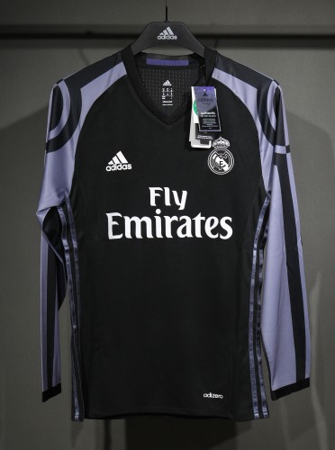 16-17 Real Madrid Third Player Long Sleeve Retro Jersey/16-17 皇马第二客场球员长袖