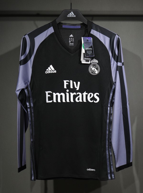16-17 Real Madrid Third Player Long Sleeve Retro Jersey/16-17 皇马第二客场球员长袖