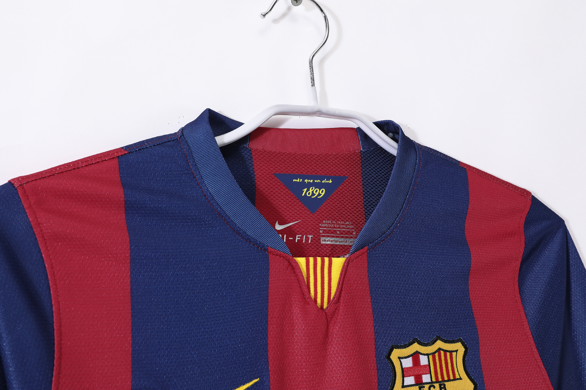 14-15 Barcelona Home Retro Long Sleeve Jersey/14-15巴萨主场长袖