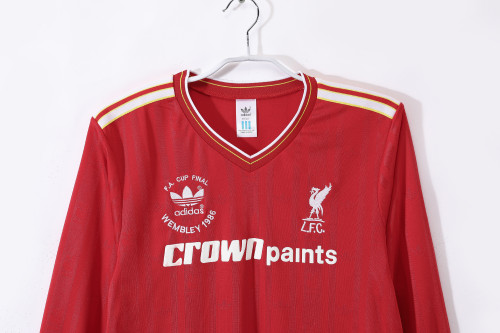 86-87 Liverpool Home Retro Long Sleeve Jersey/86-87利物浦主场长袖