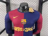 24-25 Barcelona TRAVIS SCOTT Long Sleeve Player Jersey/ 24-25巴萨球员特别版长袖
