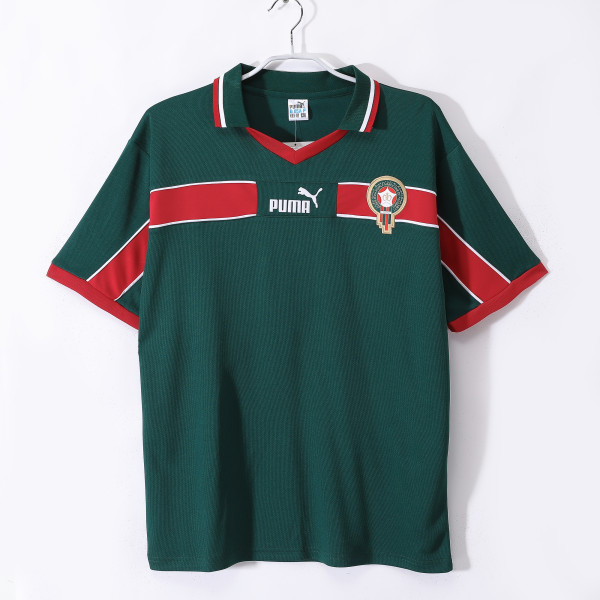 1998 Morocco Green Retro Jersey/1998摩洛哥绿色复古