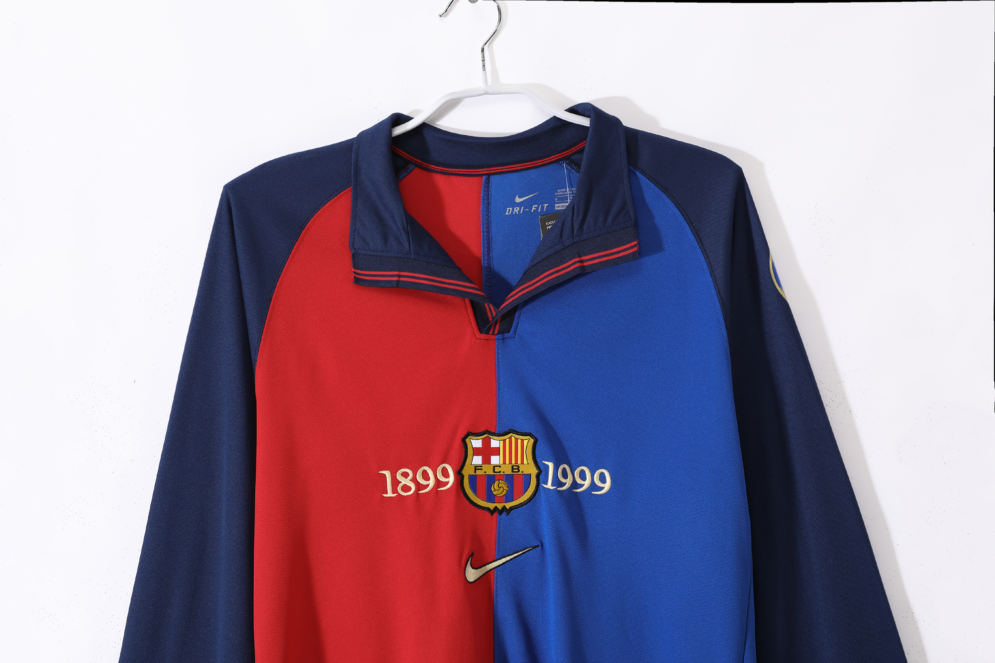 Barcelona 100th Anniversary Home Long Sleeve Retro Jersey