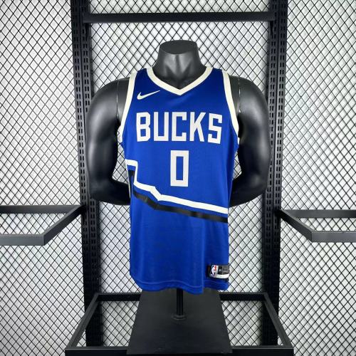 2025 Milwaukee Bucks 0#LILLARD Jersey/2025 老鹰队0#LILLARD