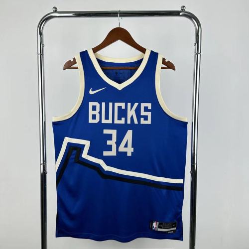2025 Milwaukee Bucks 34#ANTETOKOUNMPO Jersey/2025 老鹰队34#ANTETOKOUNMPO