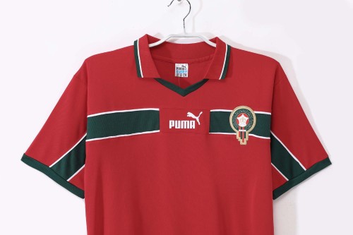 1998 Morocco Red Retro Jersey/1998摩洛哥红色复古