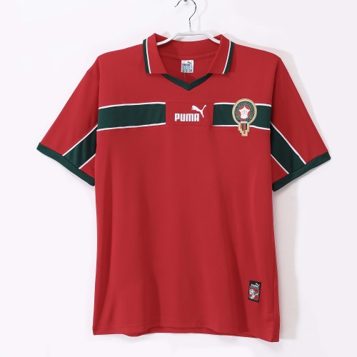 1998 Morocco Red Retro Jersey/1998摩洛哥红色复古