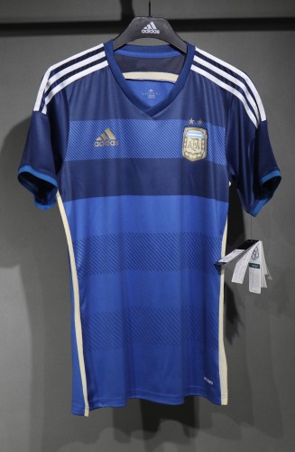 2014 Argentina Away Retro Player Jersey/2014阿根廷客场球员