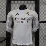 25-26 Real Madrid Home Long Sleeve Player Jersey/25-26皇马主场长袖球员版