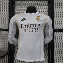 25-26 Real Madrid Home Long Sleeve Player Jersey/25-26皇马主场长袖球员版