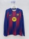 25-26 Barcelona Home Long Sleeve Jersey/ 25-26巴萨主场长袖（有广告）