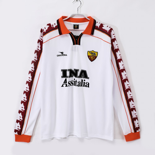 98-99 Roma Away Long Sleeve Retro Jersey/98-99罗马客场长袖