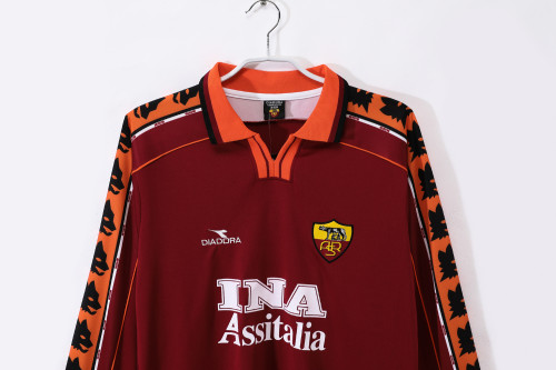 98-99 Roma Home Long Sleeve Retro Jersey/98-99罗马主场长袖