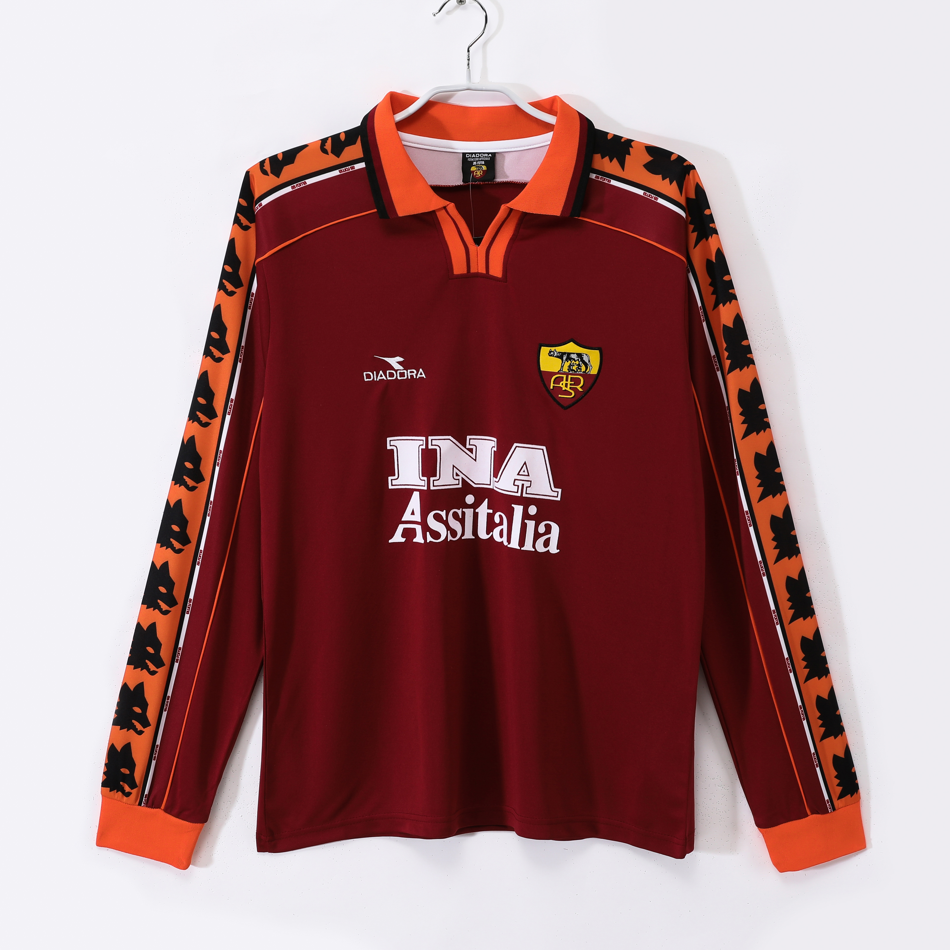 98-99 Roma Home Long Sleeve Retro Jersey