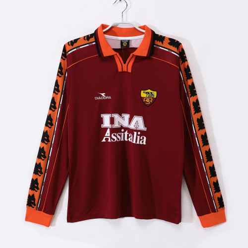 98-99 Roma Home Long Sleeve Retro Jersey/98-99罗马主场长袖