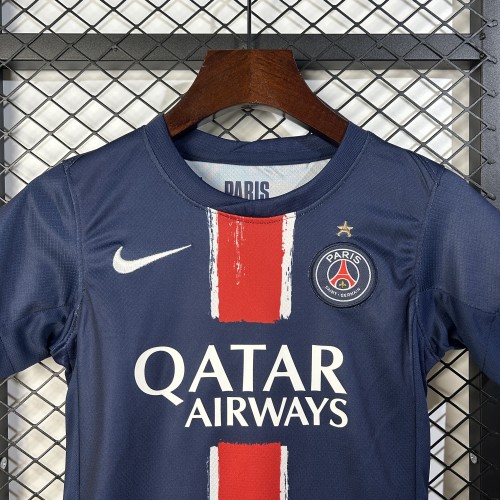 24-25 PSG Champions of Europe 25 Home Kid Kit/24-25PSG巴黎主场冠军印25童装