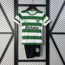 25-26 Sporing Home Kid Kit/25-26 里斯本主场童装