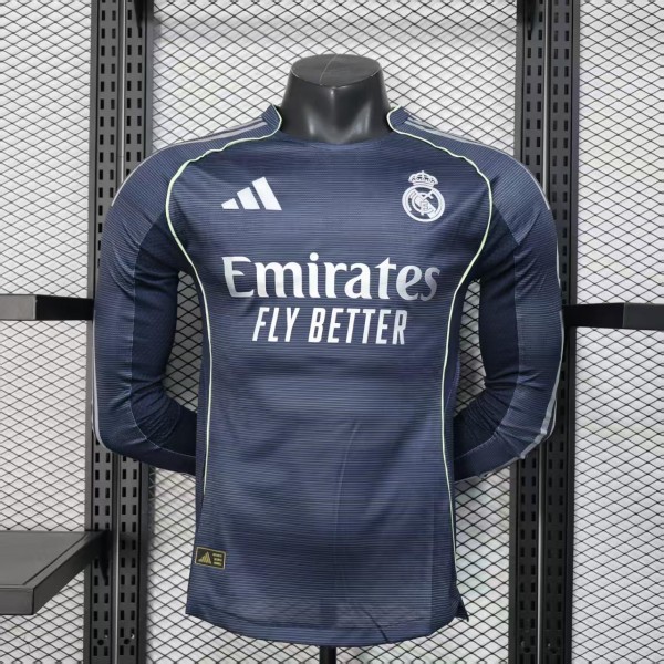 25-26 Real Madrid Away Long Sleeve Player Jersey/25-26皇马客场长袖球员版