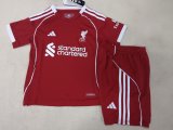 25-26 Liverpool Home kids kit/25-26利物浦主场童装
