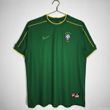 1998 Brazil Goalkeeper Green Retro Jersey/1998巴西守门员复古