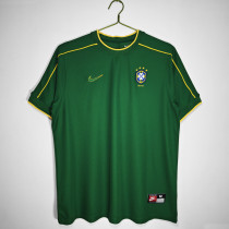 1998 Brazil Goalkeeper Green Retro Jersey/1998巴西守门员复古
