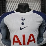 25-26 Tottenham Hotspur Home Player Long Sleeve Jersey/25-26 热刺主场球员长袖