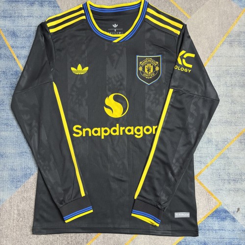 25-26 Manchester United Third Long Sleeve Fans Jersey/ 25-26 曼联第二客场球迷长袖