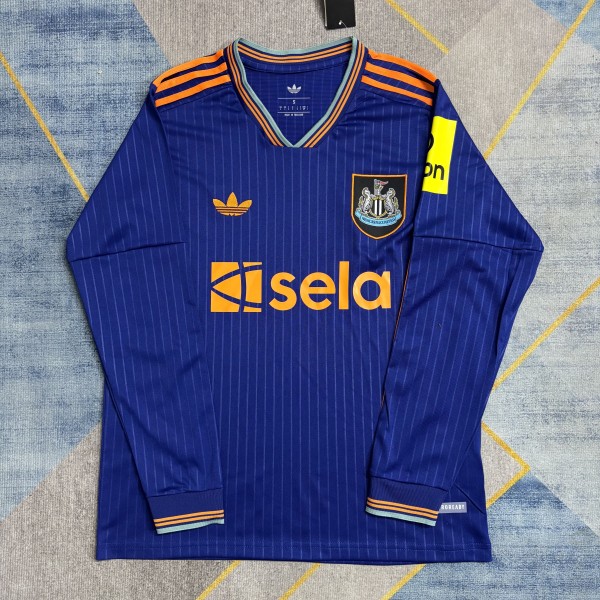 25-26 Newcastle United Away Long Sleeve Fans Jersey/25-26纽卡斯尔联客场球迷长袖