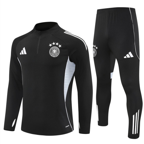 2025 Germany Black Training Suit/2025德国半拉训练服