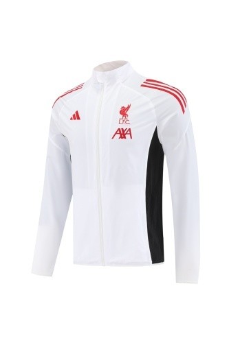 2025 Liverpool White Windbreaker/2025 利物浦白色风衣