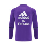 16-17 Real Madrid Purple Retro Training Suit Top/ 16-17皇马复古上衣