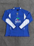 2002 Brazil Blue Retro Training Suit Top/ 2002巴西复古上衣