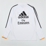 13-14 Real Madrid White Retro Training Suit Top/13-14皇马复古上衣