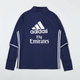 16-17 Real Madrid Blue Retro Training Suit Top/ 16-17皇马复古上衣