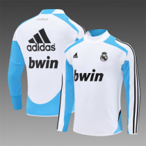 12-13 Real Madrid White Retro Training Suit Top/12-13皇马复古上衣