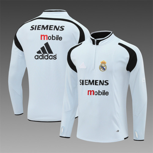 04-05 Real Madrid Grey Retro Training Suit Top/04-05皇马复古上衣(浅灰色）