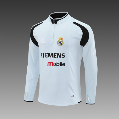 04-05 Real Madrid Grey Retro Training Suit Top/04-05皇马复古上衣(浅灰色）