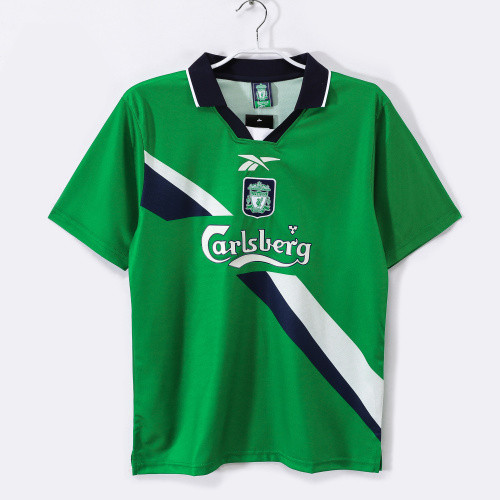 99-00 Liverpool Away Green Retro Jersey/99-00利物浦客场