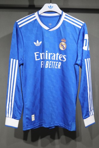 25-26 Real Madrid Third Player Long Sleeve Jersey/25-26 皇马第二客场球员版长袖