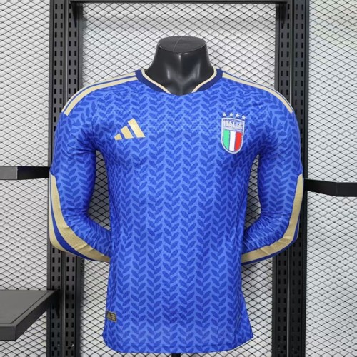 2026 World Cup Italy Home Player Long Sleeve Jersey/ 2026 意大利主场球员长袖