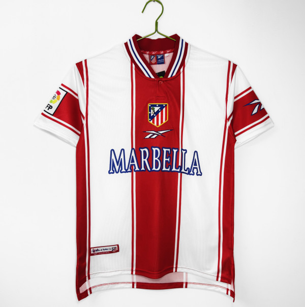 99-00 Atletico Madrid Home Retro Jersey/99-00马竞主场