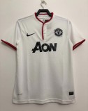 13-14 Manchester United White Retro Jersey/13-14曼联白色复古