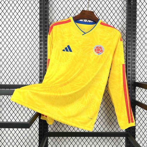 2026 Colombia Home Fans Long Sleeve Jersey/2026 哥伦比亚主场球迷长袖
