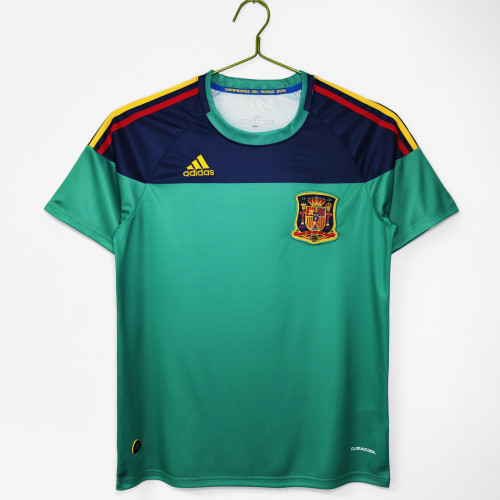 2010 Spain Green Goalkeeper Retro Jersey/2010西班牙绿色守门员