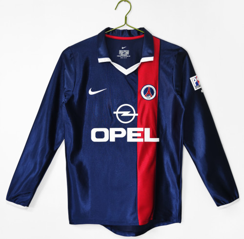 01-02 PSG Home Retro Long Sleeve Jersey/ 01-02PSG巴黎主场长袖